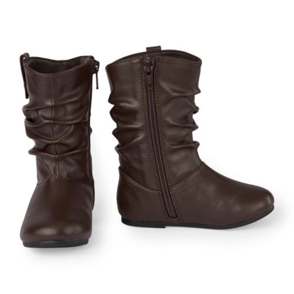 The Children's Place Brown Slouch Flat Boot-5T - Picture 2 of 4
